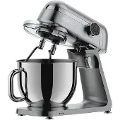 HEINRICH'S Heinrichs HKM 8079, Staande mixer, Zilverkleurig, Kneedfunctie, Mengfunctie, Garderfunctie, 7 liter, Bediening via touchpaneel, Zwart