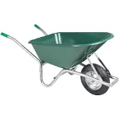vidaXL Kruiwagen 90 L 150 kg gegalvaniseerd staal en kunststof groen