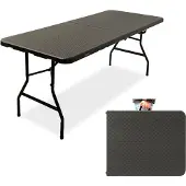 Rijoka Klaptafel Inklapbare Campingtafel Rattan Design 6 tot 8 Personen