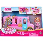 Royale High Bus & Glam Closet - (1) Exclusive Doll On-The-Go Glam Closet Moveable Wings Working Wheels and Room for 4 Friends - Virtual Item Code I