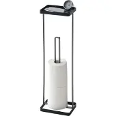 Yamazaki WC rolhouder Tower Stand And Tray Black