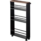 Yamazaki Smalle Trolley voor Keuken of Badkamer - Tower - Zwart
