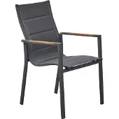 LC Garden Unicamo dining tuinstoel stapelbaar aluminium/textilene gestoffeerd