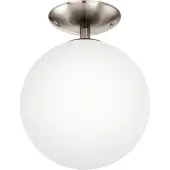 Eglo Plafondlamp RONDO Deckenlampe, Stahl und Glas, E27, IP20, Wohnzimmerlampe, Lampe
