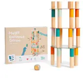 BS Toys Mega Balanstoren - stapeltoren - balans spel - mega groot speelgoed - educatief speelgoed - FSC hout - geschikt vanaf 6 jaar