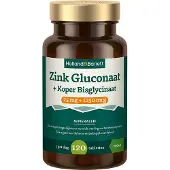 Holland & Barrett 1+1 gratis | Zink Gluconaat 25mg + Koper Bisglycinaat 1250mcg - 120 tabletten