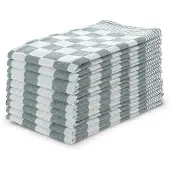 Linnick Theedoekenset Blok 65x65cm - donker groen - set van 10