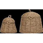 House Doctor Rama opbergmand met deksel 2-pack Natuur