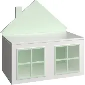 En.casa Speelgoedkist Vipsali 56x60x33 cm mintgroen en wit []
