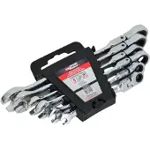 AWTOOLS AW39933 Serie - Ringsleutel - 8-19mm - Verstelbare Ratelsleutelset - 6-delig