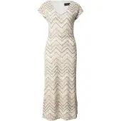 s.Oliver Black Label Jurk beige / camel / zilver / wit