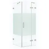 Maxaro Diamond Douchecabine | 80x80 cm Rvs Helder met matte strook Draaideur Vierkant