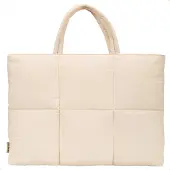 Selencia Vaya Puffy Laptoptas 16 inch - Soft Ivory
