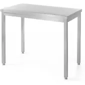Hendi Keukentafel met werkblad, centraal stalen frame, 140x60cm - 811290