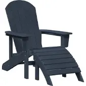 vidaXL Adirondack-stoel Marineblauw 82 x 74 x 92 cm HDPE