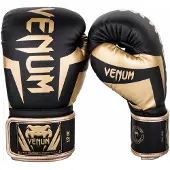 Venum Elite (Kick)Bokshandschoenen Zwart Goud - 8 OZ