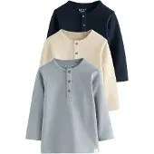 Next Shirt chamois / navy / lichtblauw
