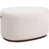 Beliani SACO - Poef - Lichtbeige - Polyester
