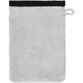 Cawö Washandje Lifestyle Splash Reversible Platinum/Black (Set van 6)