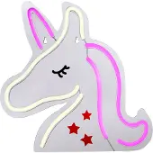 JUST LIGHT LED wandlamp Neon Unicorn, USB Unicorn, Woon-/ Eetkamer, Kunststof, Modern
