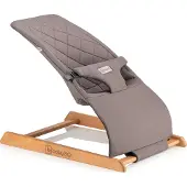 Babygo Babywippe Skippy - grijs - geschikt voor pasgeborenen tot 9 kg, met 3-punts veiligheidsgordel
