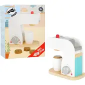 Small Foot koffiemachine hout wit 17 x 9 x 18 cm