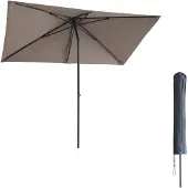 Kopu leon parasol rechthoek 150x250cm met hoes balkonparasol