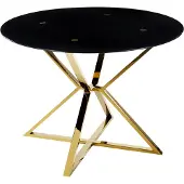 Beliani BOSCO - Eettafel - Zwart - Veiligheidsglas