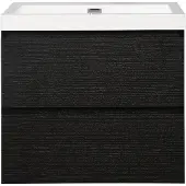 Guido Gusto Badkamermeubel Summer 60cm zwart eiken zonder kraangat