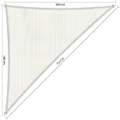 Shadow Comfort Driehoek 90 5,00x5,00x7,10 m Arctic White