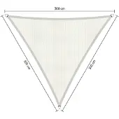 Shadow Comfort Driehoek schaduwdoek 3,00x3,00x3,00 m Arctic White