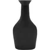 Deco4yourhome - Bloemenvaas - Kunstbloemen - Zwart - Lana - 22.5cm hoog