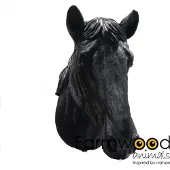 Farmwood Animals Tuinbeeld Paardenhoofd S Zwart 15 X 21 X 30 Cm