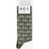 Heroes on Socks donkergroene sokken met print