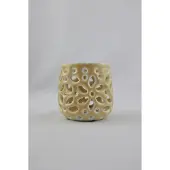 Mansion Atmosphere Waxinelichthouder beige 8x8x7cm