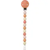 Nattou SILICONE Fopspeenketting - 21 cm - Beige/Terracotta