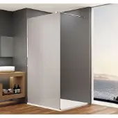 Bruckner Spitza douchewand 90x200 chroom mat glas