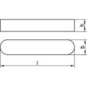 Toolcraft 1067305 Inlegspieën DIN 6885 RVS A4 10 stuk(s)