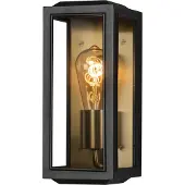 Konstsmide Wandlamp buiten E27 | Capri Small | IP44 | Zwart/Messing |