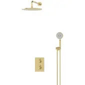 Maxaro Radius Regendouche Inbouw | Lichtgoud 30 cm Regendouche Thermostatisch