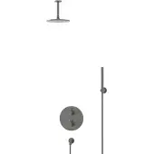 Maxaro Radius Regendouche Inbouw | Zwart metaal 20 cm Regendouche Thermostatisch