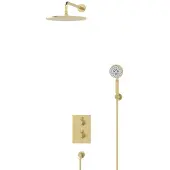 Maxaro Radius Regendouche Inbouw | Lichtgoud 30 cm Regendouche Thermostatisch