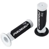Progrip Stuurgrepen 732, wit/zwart, 7/8 inch, open uiteinde