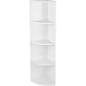Vasagle Hoekplank met 4 planken wit