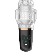 Funny Me Rocket Cup - masturbator met zuig- en trilfunctie - transparant zwart