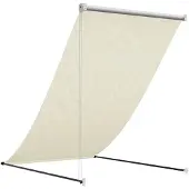 vidaXL Luifel uittrekbaar 100x150 cm stof en staal crèmekleurig