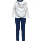 Tom Tailor Pyjama 'Zaria' navy / saffier / wit