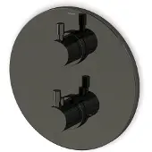 Maxaro Inbouw Douchekraan Radius Black Chrome, Thermostatisch, Zwart Chroom