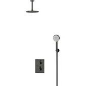 Maxaro Radius Regendouche Inbouw | Zwart chroom 20 cm Regendouche Thermostatisch
