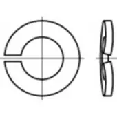 Toolcraft TO-5357574 Veerring 18 mm DIN 128 RVS A1 25 stuk(s)
